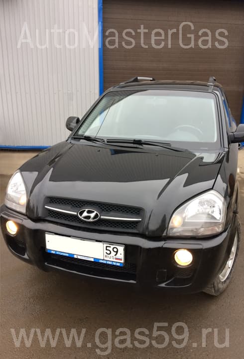 Установка ГБО на Hyundai Tucson 2.0 , ГБО 4-го поколения LANDIRENZO (Италия), с тороидальным баллоном на 53 л.