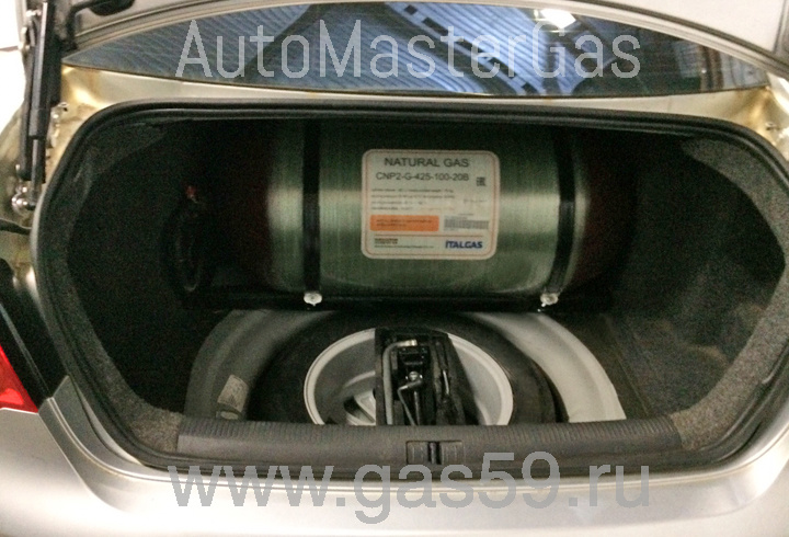 Установка метанового ГБО на Volkswagen Jetta 1.6, ГБО 4 поколения DIGITRONIC, с цилиндрическими баллоном на 100 л. (25 м3)