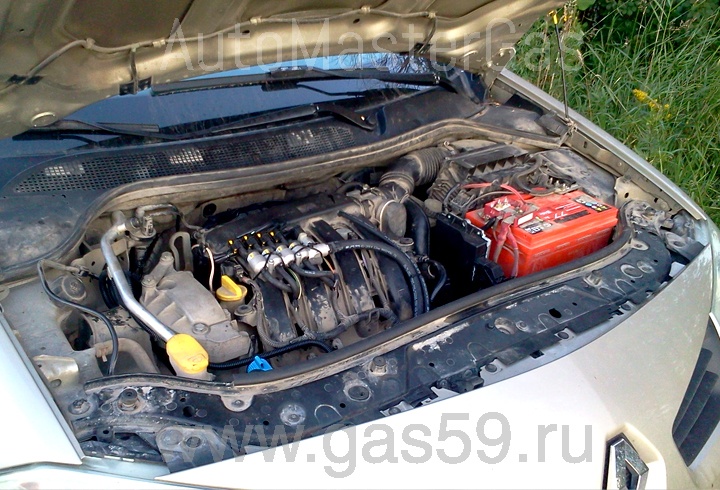 Установка ГБО на Renault Megane II 1.6, ГБО 4 поколения BRC P&D CNG, с баллоном 80 литров тип-3