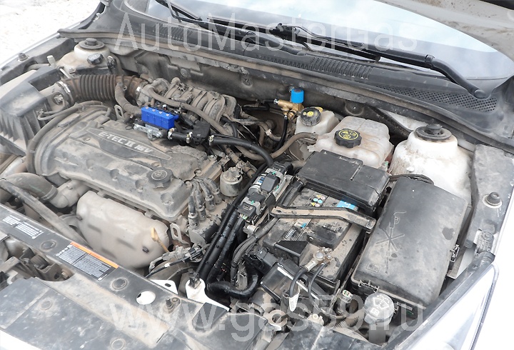 Установка метанового ГБО на Chevrolet Cruze 1.6, ГБО 4 поколения OMVL CNG (Италия), с баллоном 100 литров ТИП-2