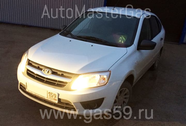 Установка ГБО на Lada Granta 1.6, ГБО 4 поколения LANDIRENZO (Италия) c цилиндрическим баллоном на 60 л.