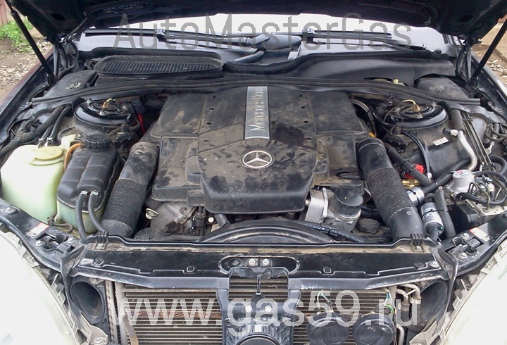 Установка ГБО на Mercedes Benz S500, ГБО 4 поколения BRC P&D, с баллоном 65 литров