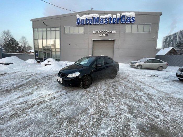 Установка ГБО на Suzuki SX4 2007 г., ГБО 4 поколения, пропан OMVL (Турция) , двигатель 1.6 л. 4 цилиндра