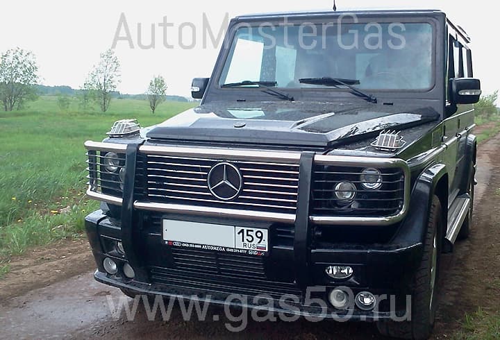 Установка ГБО на Mercedes-Benz G 500 4MATIC, ГБО 4 поколения BRC P&D, с баллоном 60 литров