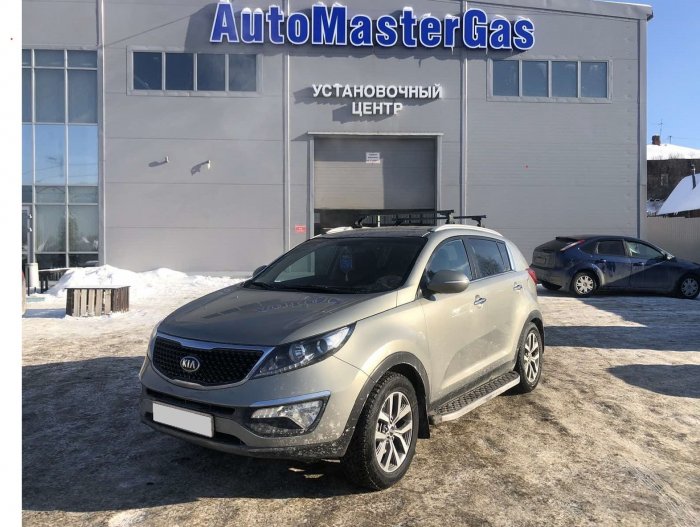 Установка ГБО на Kia Sportage 2014г., ГБО 4 поколения, метан LANDI RENZO (Италия), двигатель 2.0л. 4 цилиндра